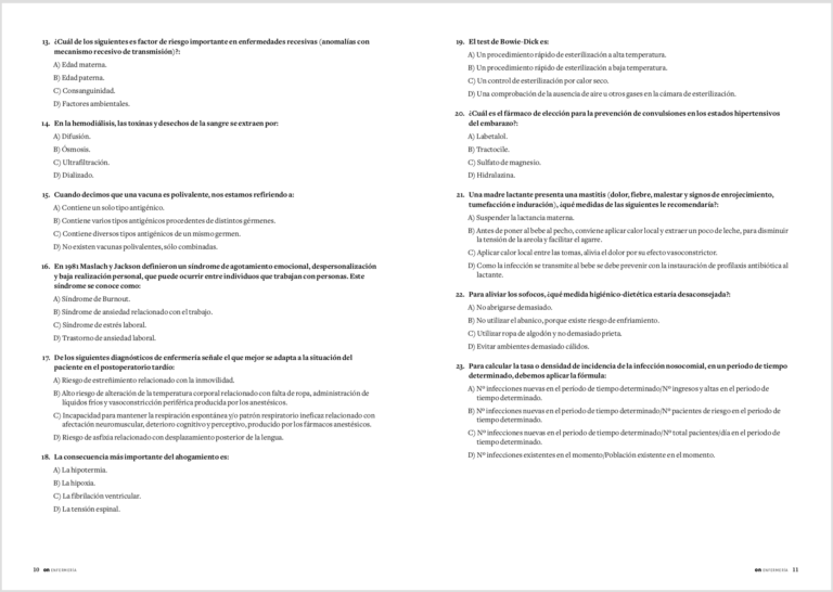 libro ope enfermería examen test - On-enfermería
