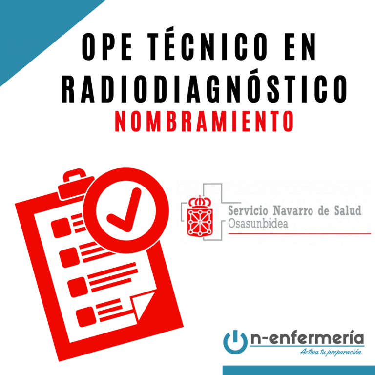 Nombramiento OPE Técnico en Radiodiagnóstico Navarra 2017-2018
