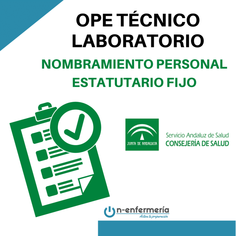 Modificación nombramiento OPE Técnico Laboratorio Andalucía