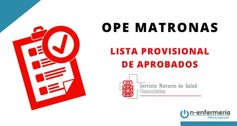 Lista provisional aprobadas examen OPE Matrona Navarra 2017-2019