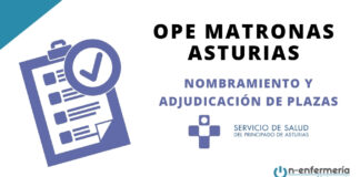 nombramiento y adjudicación plazas OPE Matronas SESPA