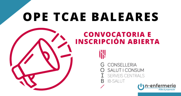 Actualización convocatoria OPE TCAE Baleares 2017-2020