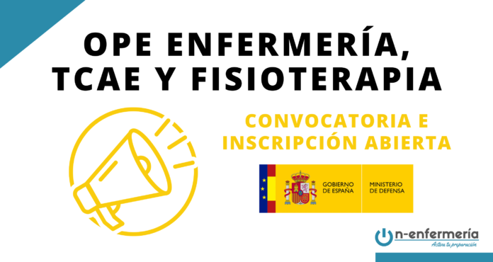 Convocatoria OPE Enfermería, TCAE y Fisioterapia Red Hospitalaria de la Defensa 2017-2020