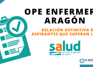 Relación de aspirantes que superan la OPE Enfermería Aragón 2018