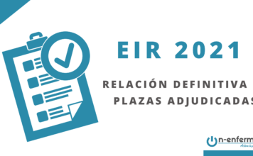 Relación definitiva de plazas adjudicadas EIR 2021