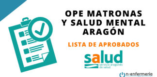 Lista aprobados Matronas 2018-2020 y Salud Mental 2017-2020 Aragón