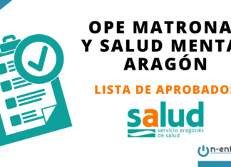 Lista aprobados Matronas 2018-2020 y Salud Mental 2017-2020 Aragón