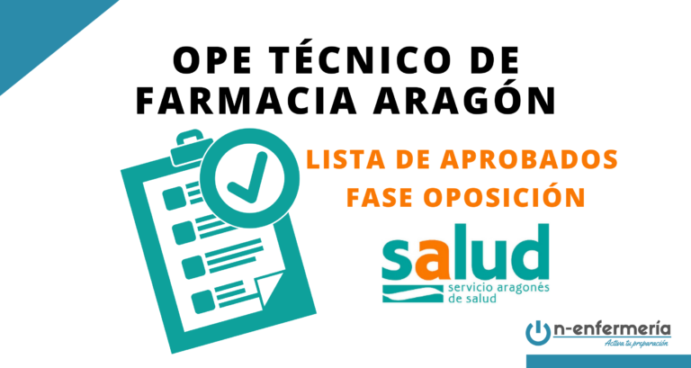 Lista aprobados OPE Técnico de Farmacia Aragón 2018-2019