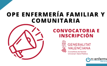 Convocatoria OPE Enfermería Familiar y Comunitaria Comunidad Valenciana 2017