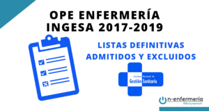 Listas definitivas admitidos OPE Enfermería INGESA 2017-2019