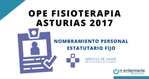 Nombramiento personal estatutario fijo OPE Fisioterapia Asturias 2017
