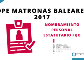 Nombramiento personal estatutario fijo OPE Matronas Baleares 2017