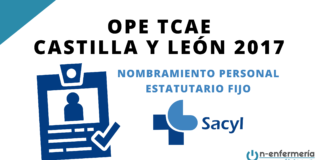 Nombramiento personal estatutario fijo OPE TCAE Castilla y León 2017