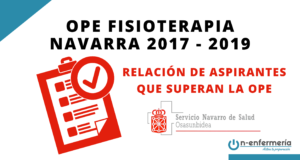 Relación de aspirantes que superan la OPE Fisioterapia Navarra 2017-2019