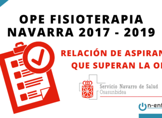 Relación de aspirantes que superan la OPE Fisioterapia Navarra 2017-2019