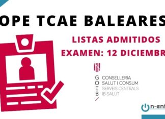 listas provisionales OPE TCAE Baleares