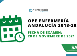 Fecha examen OPE Enfermería Andalucía 2018-2021