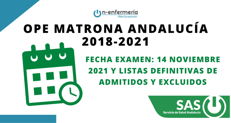 Fecha examen OPE Matrona Andalucía 2018-2021: 14 noviembre 2021