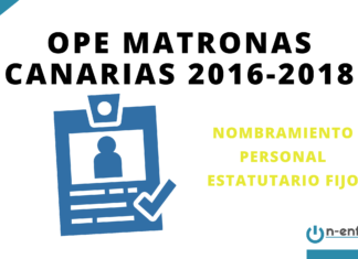 Nombramiento personal estatutario fijo OPE Matronas Canarias 2016-2018