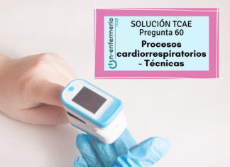Solución examen OPE TCAE nº 60 Procesos cardiorrespiratorios - Técnicas