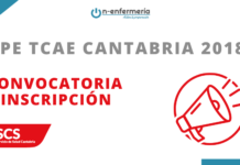 Convocatoria OPE TCAE Cantabria 2018