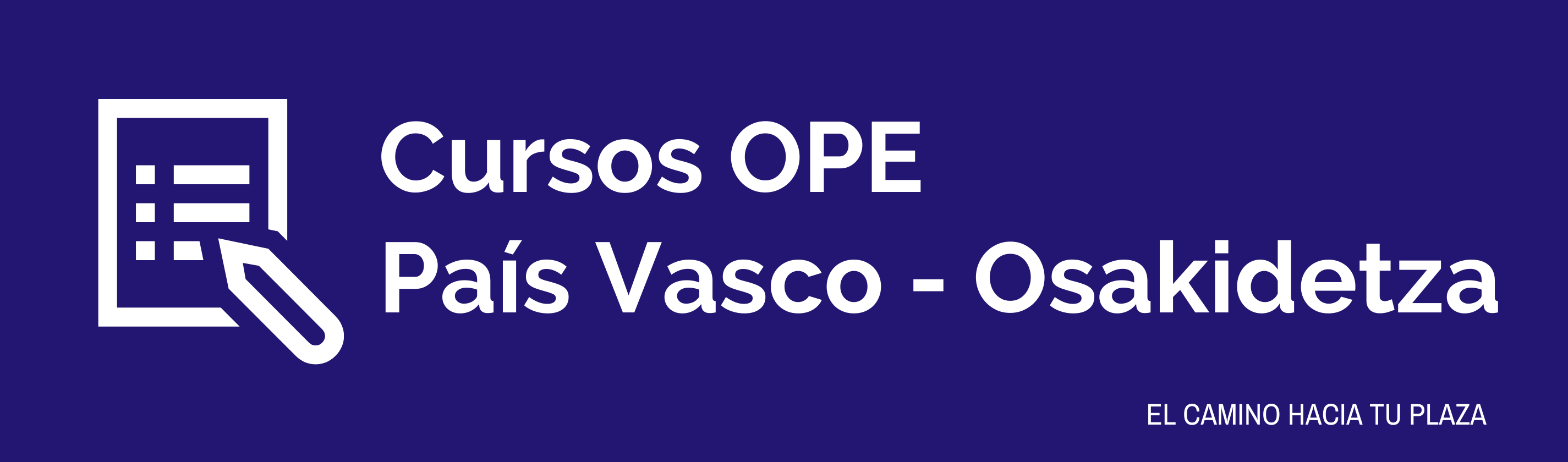 Curso OPE País Vasco - Osakidetza