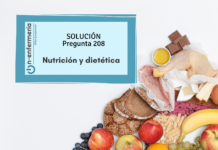 Solución pregunta examen OPE Enfermería nº208 Nutrición y dietética