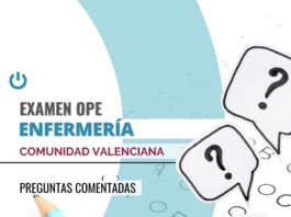 preguntas examen ope enfermería comunidad valenciana