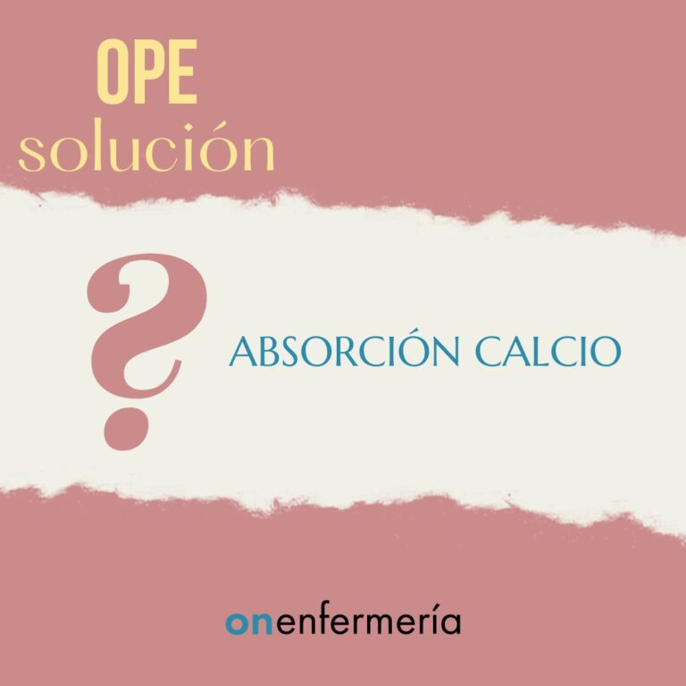 Pregunta OPE Enfermería: absorción de calcio