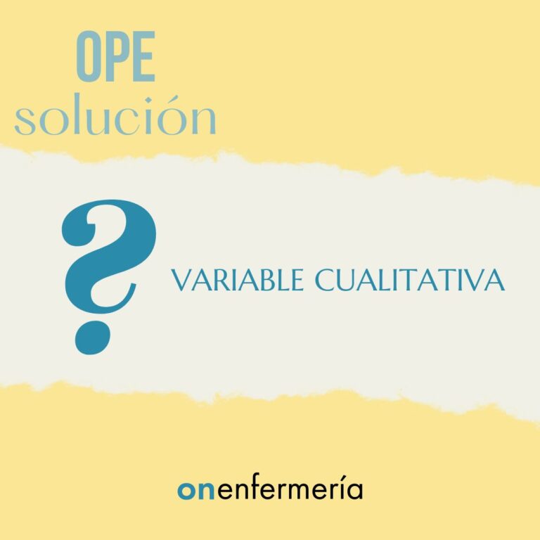 Pregunta OPE Enfermería: variable cualitativa