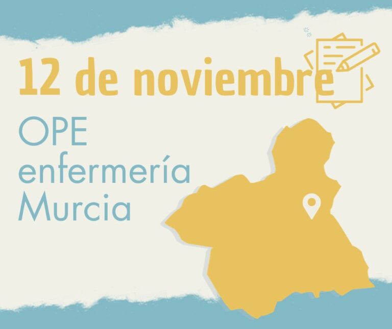 Examen OPE enfermería Murcia. ¡Que no se te escape nada el 12 de noviembre!