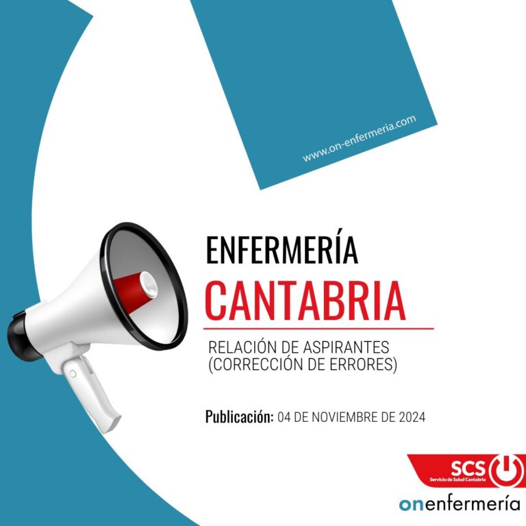 04/11/2024. SCS CANTABRIA: (Corrección errores) Relación aspirantes que han superado el proceso selectivo