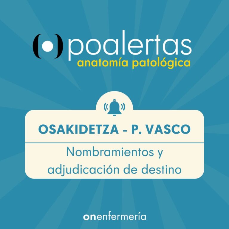 04/12/2024. OSAKIDETZA PAÍS VASCO: Nombramiento y adjudicación de destino