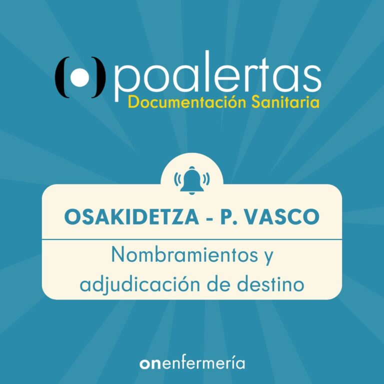 04/12/2024. OSAKIDETZA PAIS VASCO: Nombramientos y adjudicación de destino