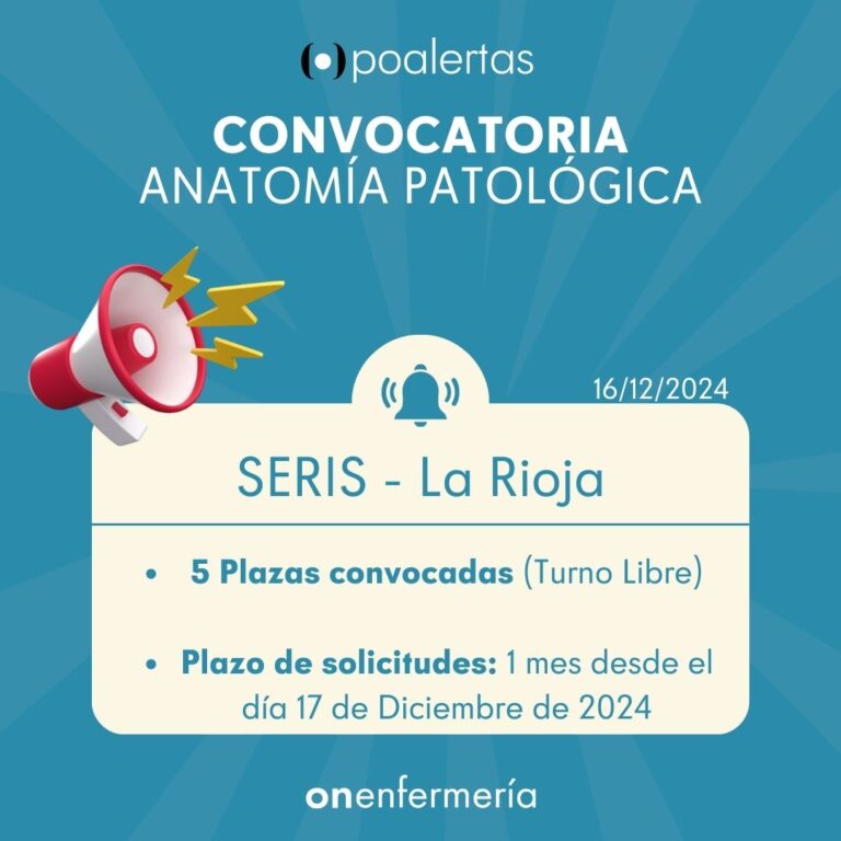 16/12/2024. SERIS LA RIOJA: Convocatoria. 5 plazas convocadas