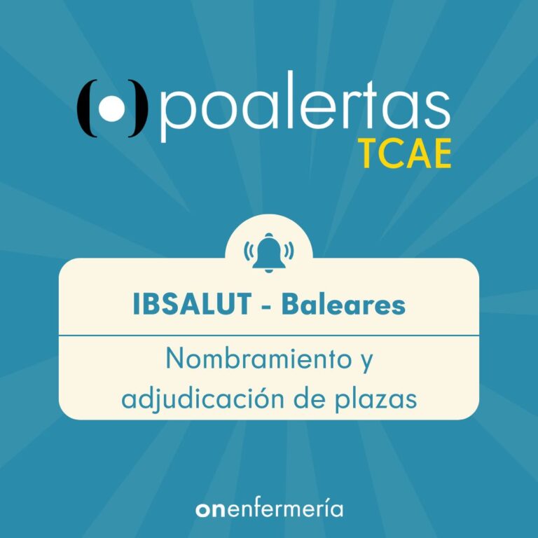 IBASLUT Baleares TCAE Adjudicación de Plazas