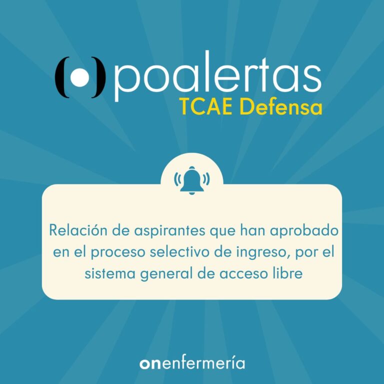 08/01/2025. TCAE DEFENSA: Relación de aspirantes que han superado el proceso selectivo por turno libre 