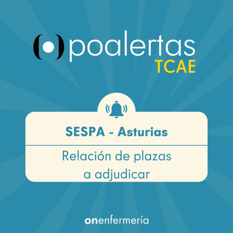28/02/2025. OPE TCAE. SESPA ASTURIAS: Relación de plazas a adjudicar