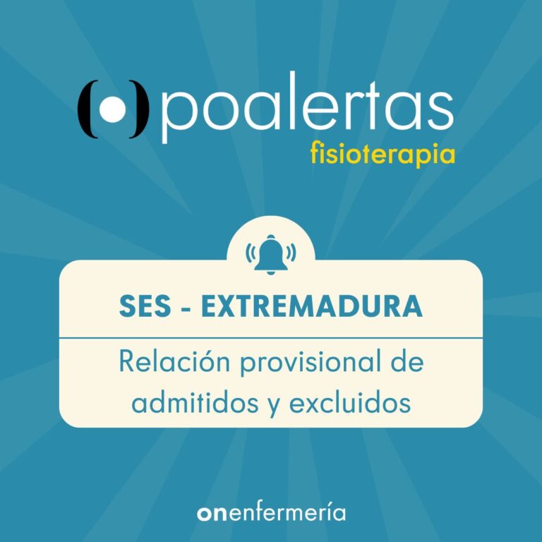 Fisioterapia SES Extremadura Relación provisional de admitidos