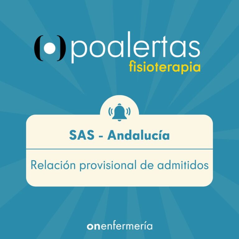 OPE Fisioterapia SAS Andalucía Relación provisional de admitidos