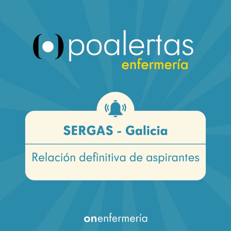17/03/2025. OPE Enfermería SERGAS GALICIA:  Relación definitiva de aspirantes