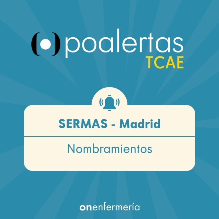 SERMAS Madrid TCAE Nombramientos