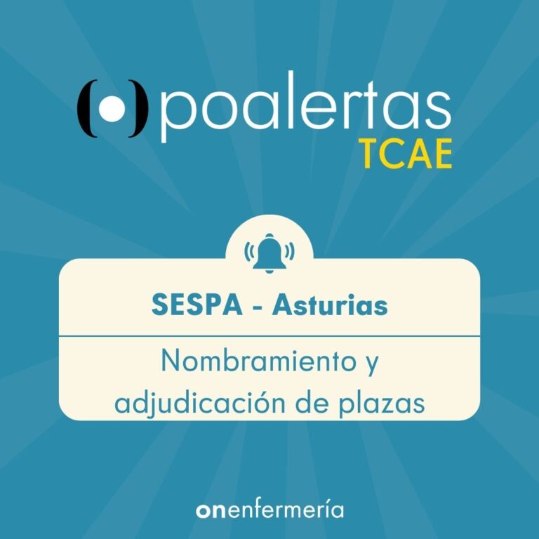 SESPA Asturias TCAE Nombramiento y adjudicación de plazas