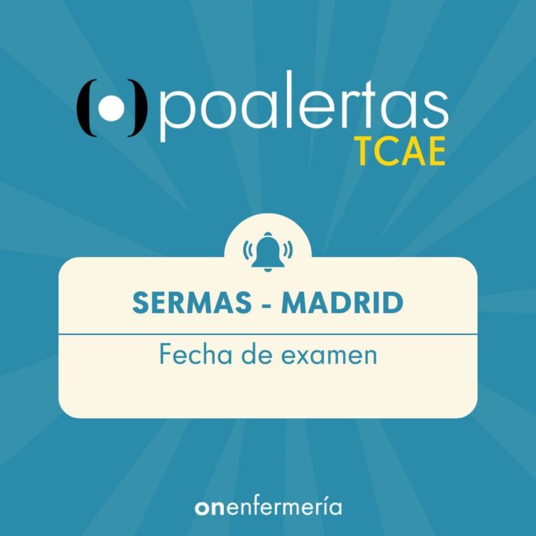 TCAE SERMAS MADRID fecha de examen