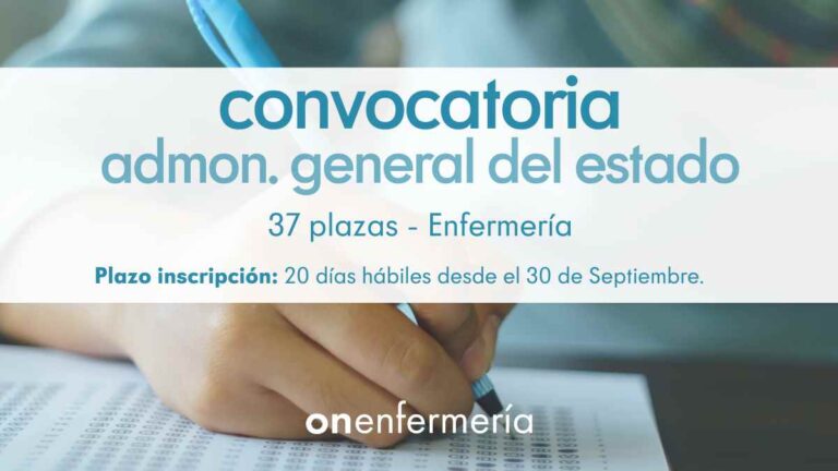 Convocatoria Enfermería Administración general del Estado