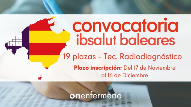 Convocatoria Técnico en Radiodiagnóstico (IBSALUT Baleares) – 19 plazas