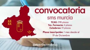 Convocatoria Murcia TCAE, Técnico en Farmacia y Celadores