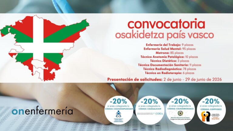 Convocatoria OSAKIDETZA País Vasco (Especialidades Enfermería + Fisioterapia + Técnicos)